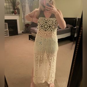 Frankies Bikini Crochet Dress bikini cover-up